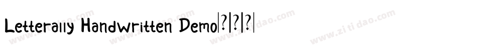 Letterally Handwritten Demo字体转换
